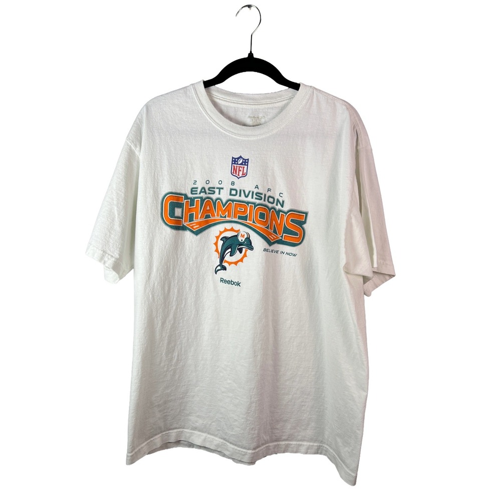 Reebok Miami Dolphins 2008 AFC East Division Champions T-Shirt White XL